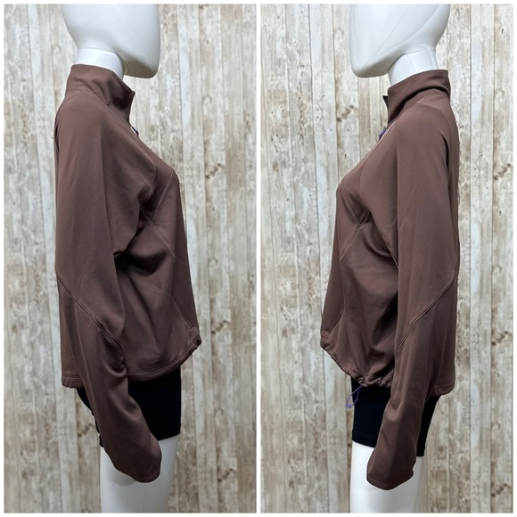 Lululemon Tech Fleece Hiking 1/4 Zip Pullover in Dark Oxide / Pink Clay [5087] - Picture 2 of 8